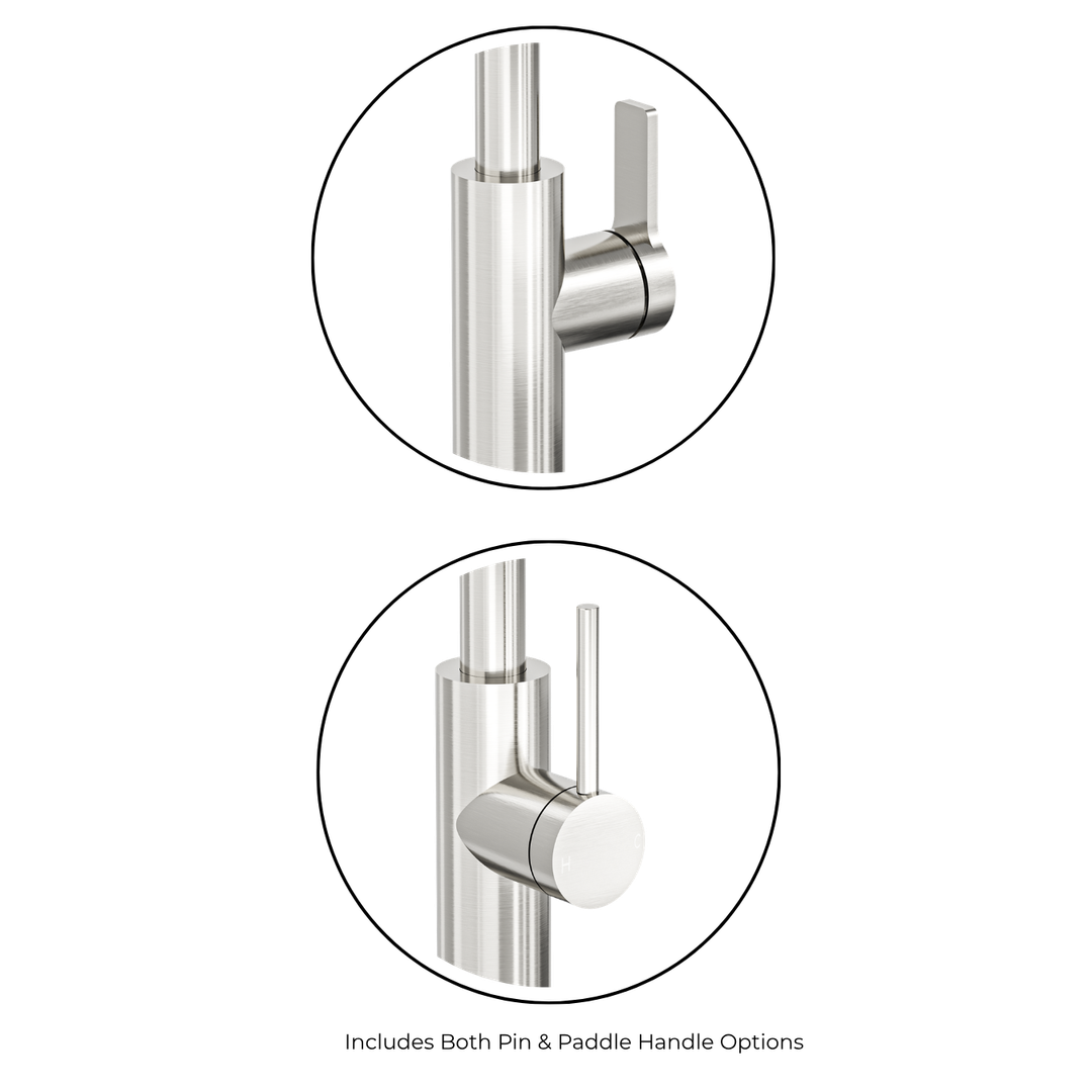Aspire Air Pin Lever Kitchen Mixer (Non-Pullout Pin And Paddle Inc) - Brushed Nickel