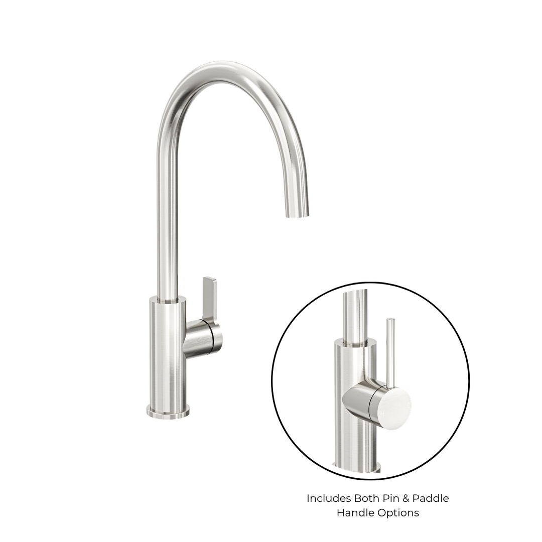 Aspire Air Pin Lever Kitchen Mixer (Non-Pullout Pin And Paddle Inc) - Brushed Nickel