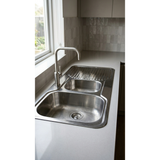Aspire La Rosa 1 3/4 Bowl 1080X480 S/Steel Sink 1Th Left Hand Bowl