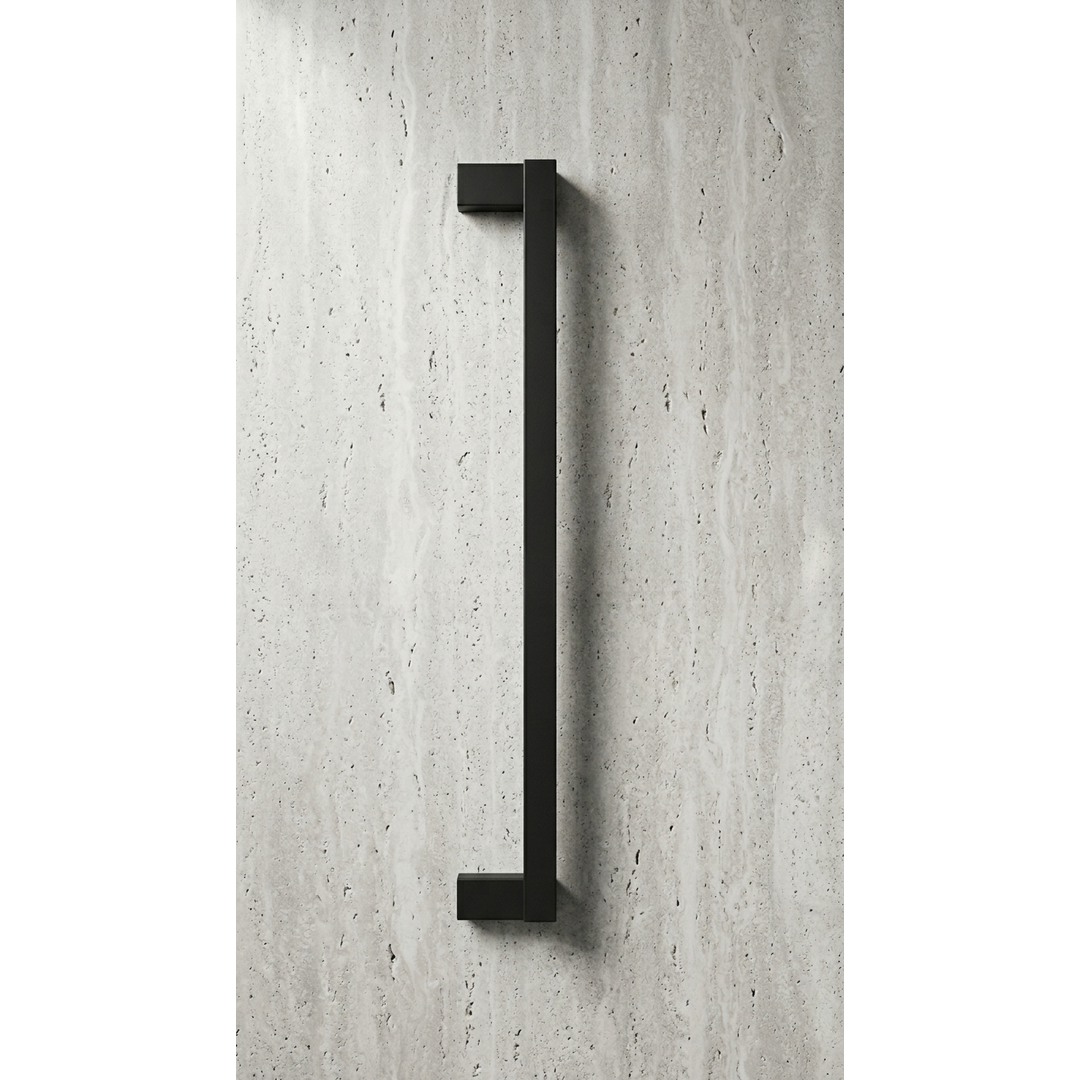 Aspire Midnight 600Mm Single Towel Rail - Matte Black