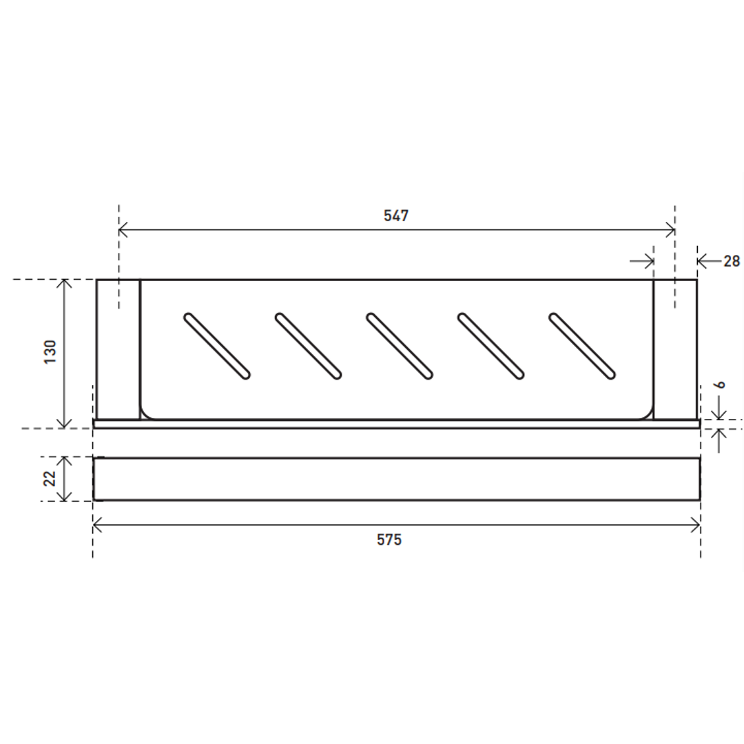 Aspire Midnight Metal Shelf - Matte Black
