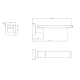 Aspire Nuovo 230mm Swivel Bath Outlet - Brushed Nickel