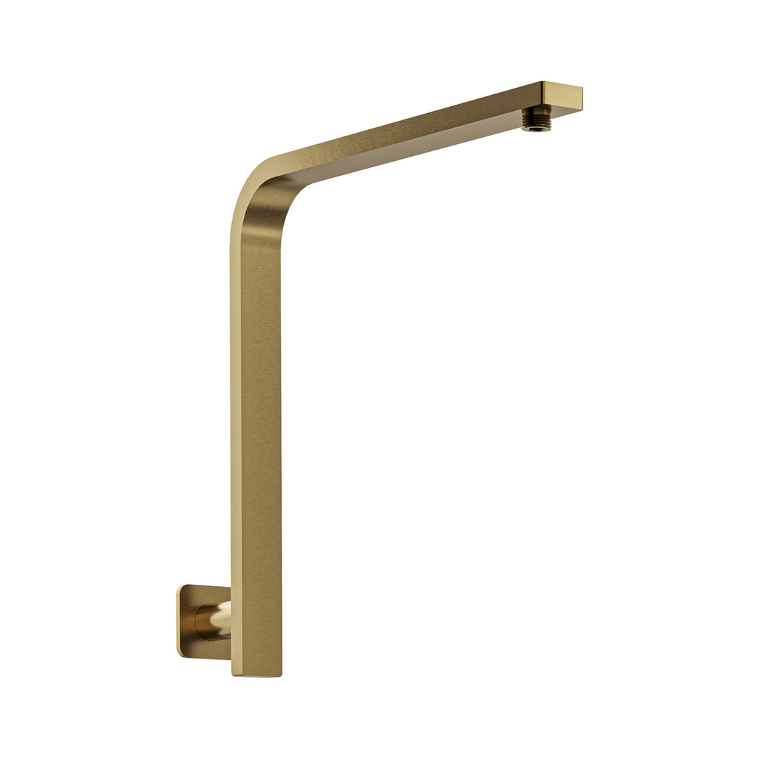 Aspire Nuovo 400mm Upswept Shower Arm - Brushed Brass