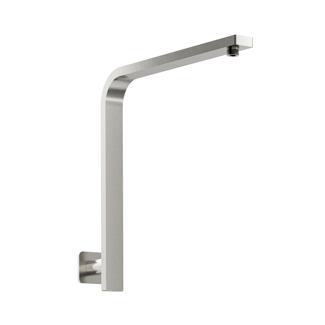 Aspire Nuovo 400mm Upswept Shower Arm - Brushed Nickel