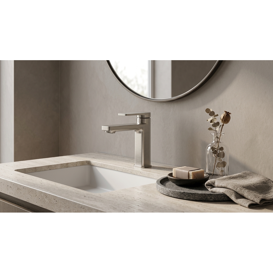 Aspire Nuovo Basin Mixer - Brushed Nickel