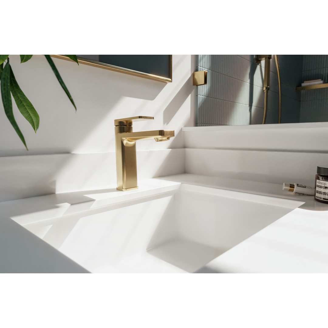 Aspire Nuovo Mid Basin Mixer - Brushed Brass