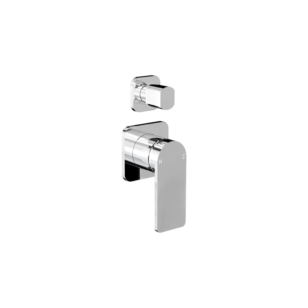 Aspire Nuovo Shower/Bath Mixer Diverter (Separate Plate) - Chrome