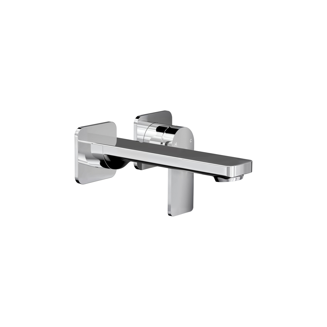Aspire Nuovo Wall Basin/Bath Mixer (Separate Plate) - Chrome