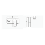 Aspire Nuovo Wall Mixer With Spout And Plate - Brushed Brass
