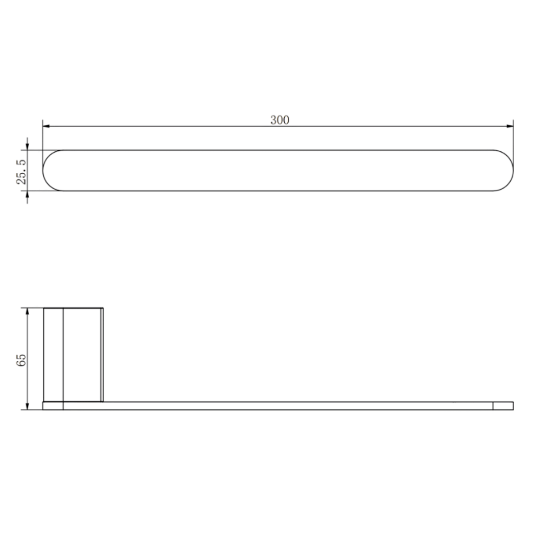 Aspire Nuovoair 300mm Hand Towel Holder (Matches Aspire Air And Nuovo) - Chrome