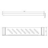 Aspire Nuovoair 575mm Metal Shelf (Match Aspire Air And Nuovo) - Brushed Brass
