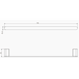 Aspire Nuovoair 700mm Towel Single Rail (Matches Aspire Air And Nuovo) - Chrome