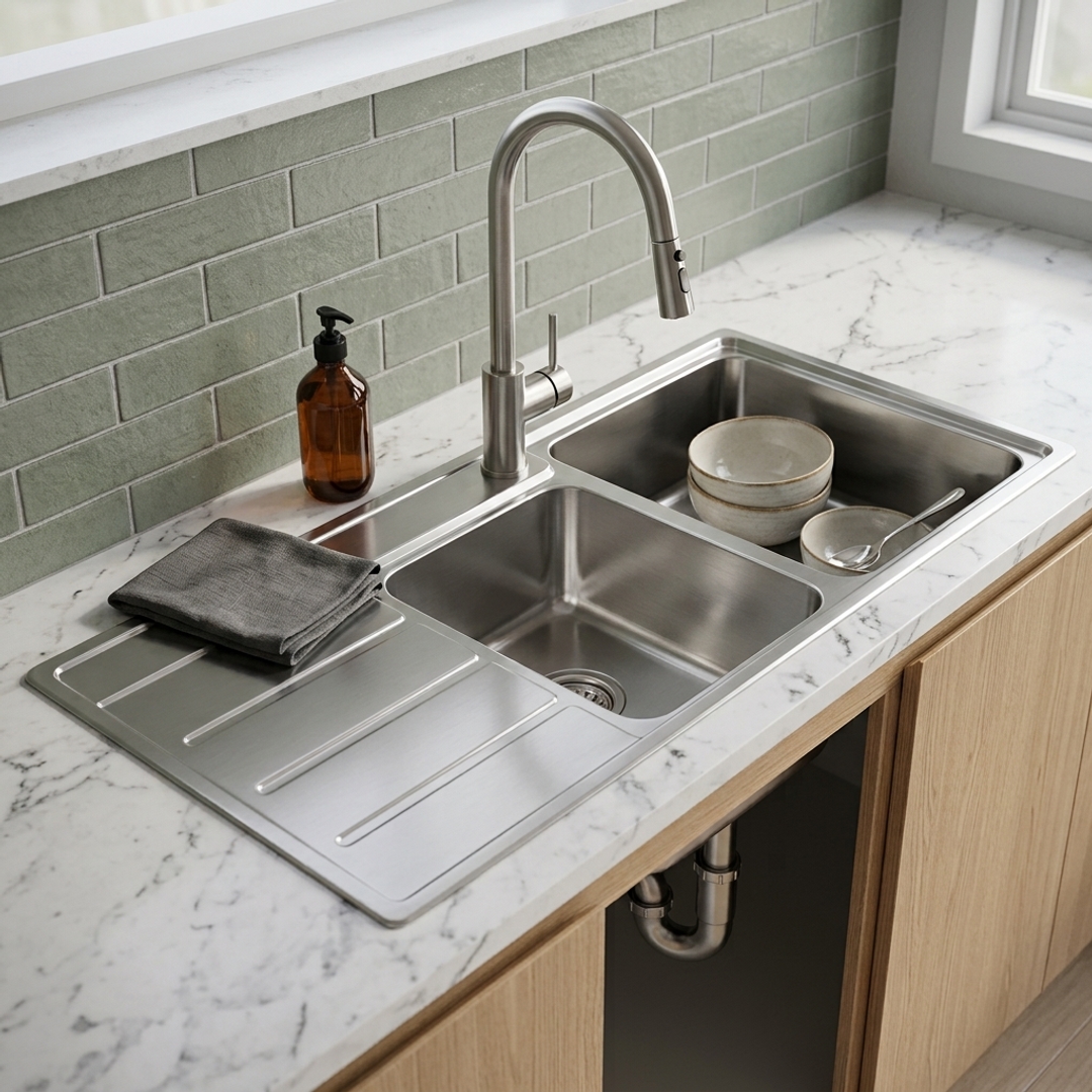 Aspire Unity 1&3/4 Rh Bowl 1080 X 480 S/Steel Sink