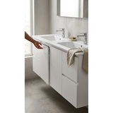 Aspire Unity II 1500 D/Bowl W/Hung Vanity - White 1 Tap Hole