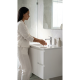 Aspire Unity II 900 Wall Hung Vanity 1 Tap Hole C/Q Sq Ceramic Top - White