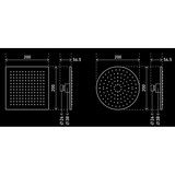 Aspire Unity Shower Head Square Abs 200mm