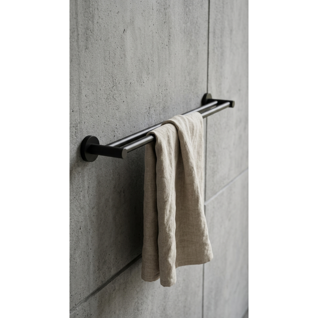 Aspire Within 600Mm Double Towel Rail - Matte Black