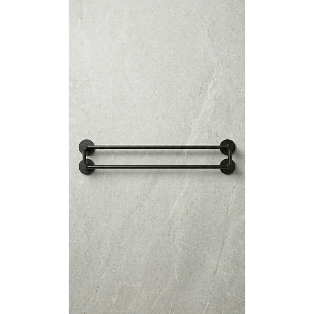 Aspire Within 600Mm Double Towel Rail - Matte Black
