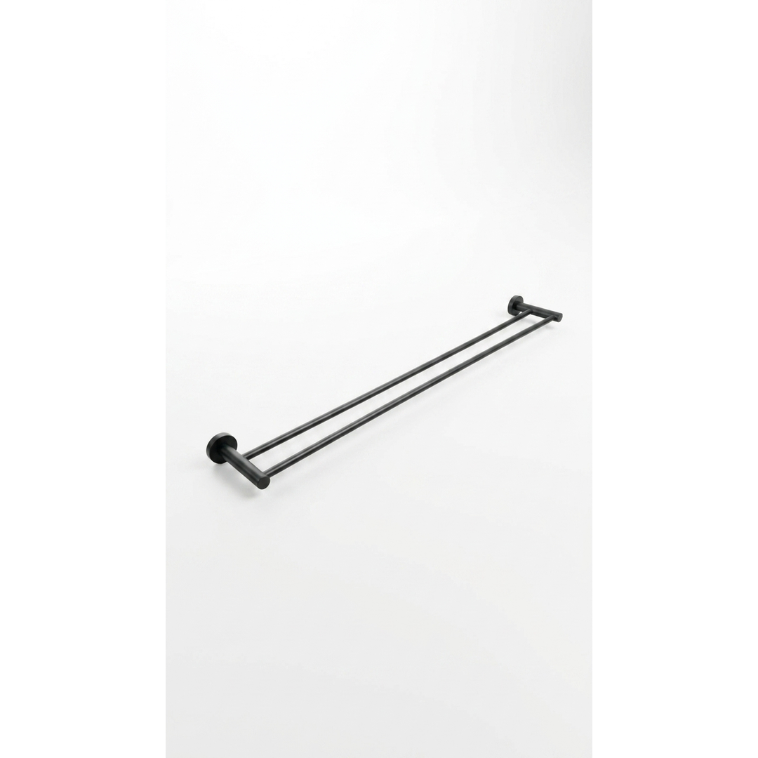 Aspire Within 750Mm Double Towel Rail - Matte Black