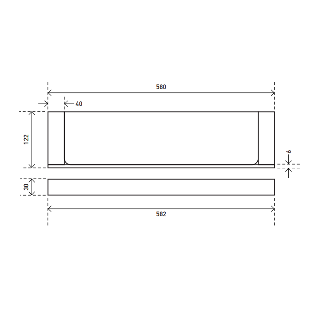 Aspire Within Metal Shelf - Matte Black