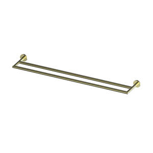Greens Zola Double Towel Rail 650Mm - Brushed Brass