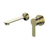 Greens Astro II Wall Basin Set - Brushed Brass