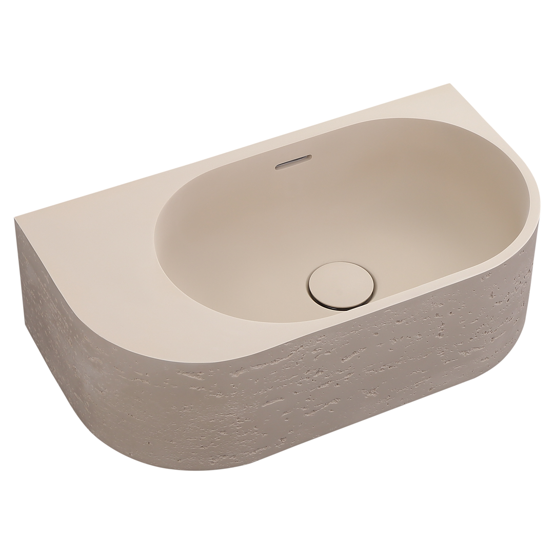 Bella Vista Elysia Left hand Basin 500 X 275 X 150mm - Latte