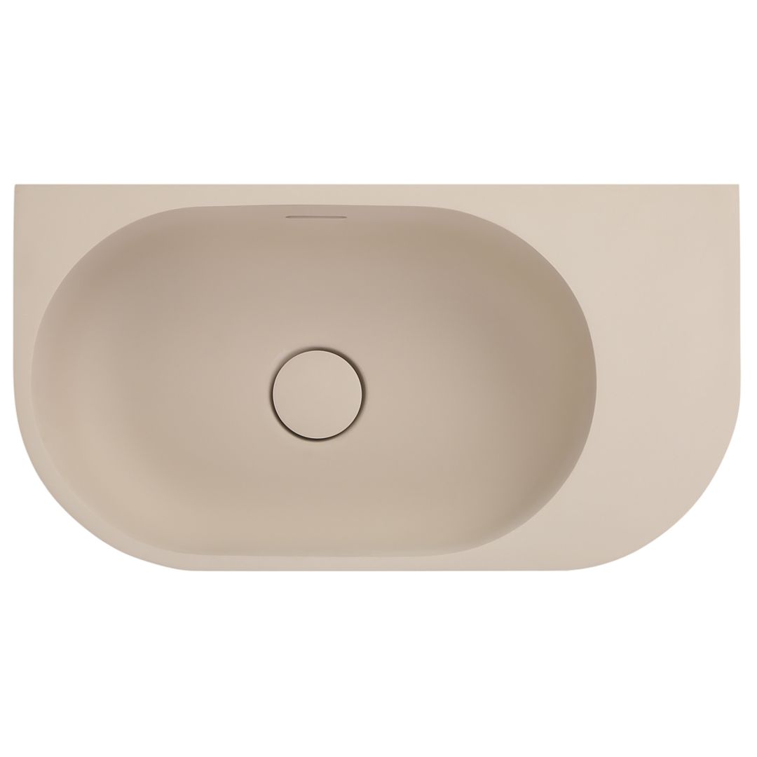 Bella Vista Elysia Right hand Basin 500 X 275 X 150mm - Latte