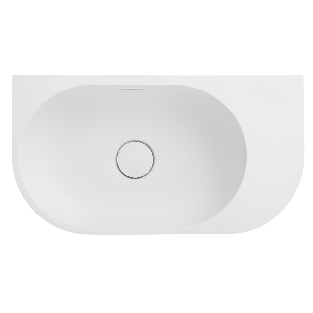Bella Vista Elysia Right hand Basin 500 X 275 X 150mm - Neige