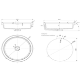 Bella Vista Calypsa Semi-Inset Basin 430 X 430 X 135mm - Rose