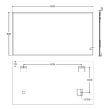 Fienza Beveled Edge Mirror 1500 X 800Mm