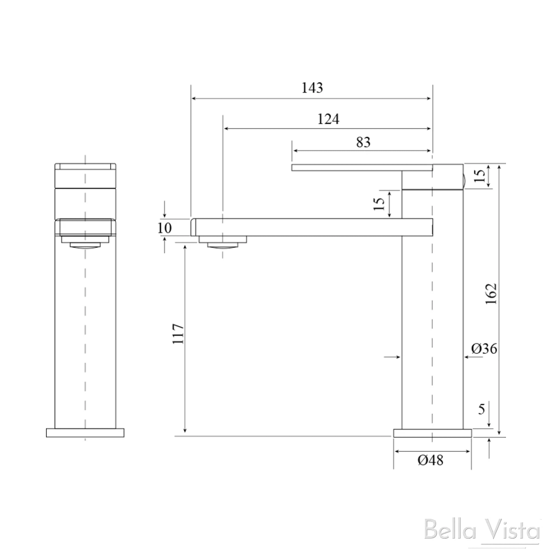 Bella Vista Cresta Basin Mixer - Chrome