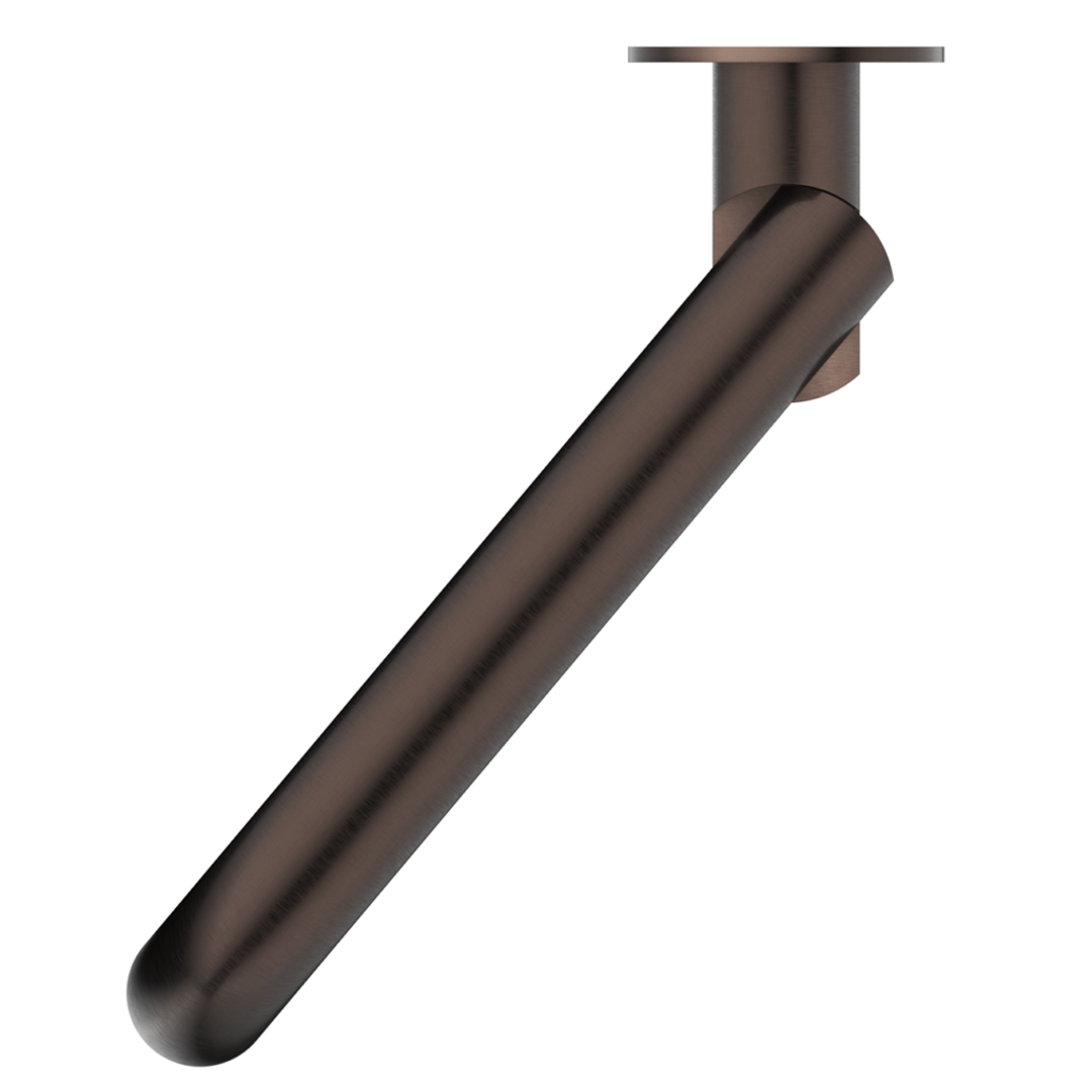 Bella Vista Mica Swivel Bath Spout Curved - Dusk Bronze