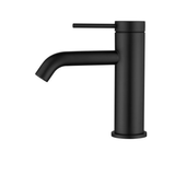 Bella Vista Mica Basin Mixer Curved Spout - Black