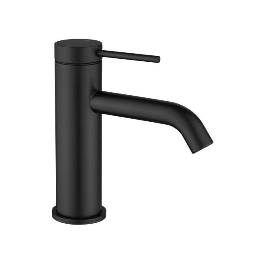 Bella Vista Mica Basin Mixer Curved Spout - Black