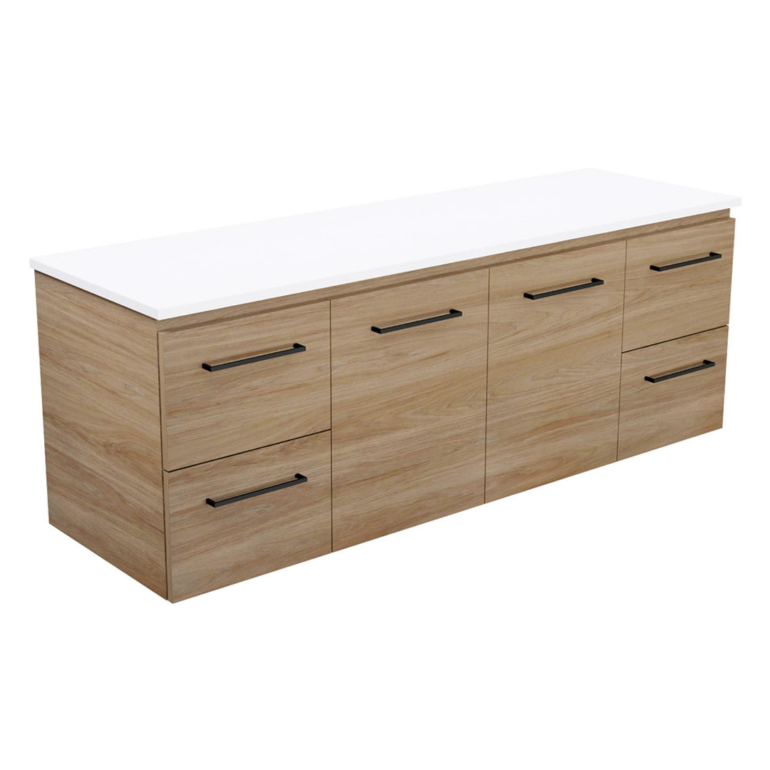 Fienza Carmen 1500 Dbl Wall Hung Vanity 2D/4Dr Cabinet Only