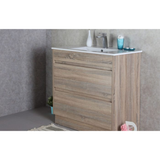 Aulic Leo 900mm Freestanding Vanity - Crystal Ceramic Top