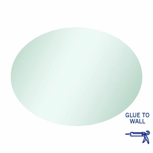 Thermogroup Cody Polished Edge Oval Mirror 600x800mm - Glue-to-Wall