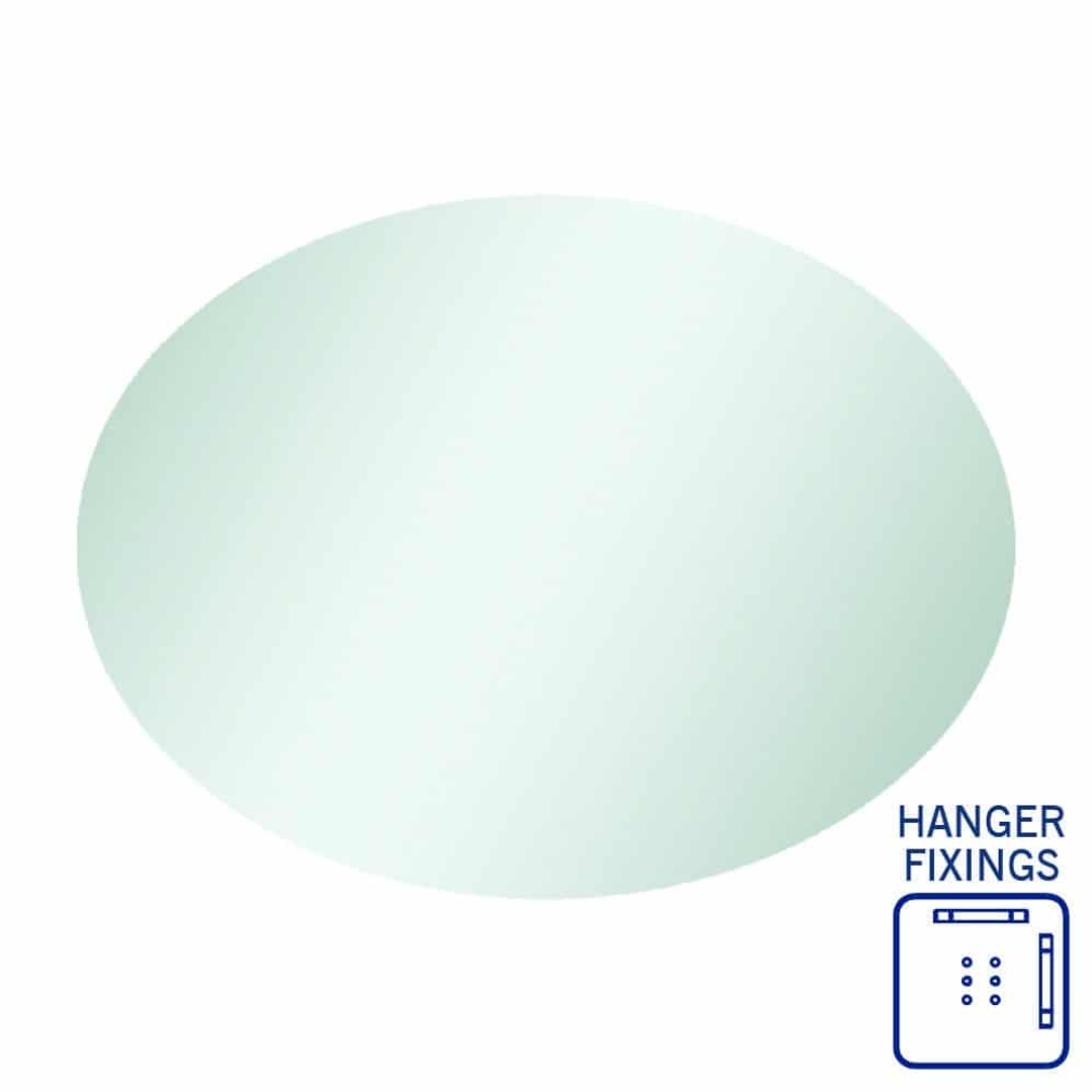 Thermogroup Cody Polished Edge Oval Mirror 600x800mm - Wth Hangers