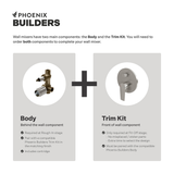 Phoenix Teva Shower / Bath Diverter Mixer Trim Kit Only - Brushed Nickel