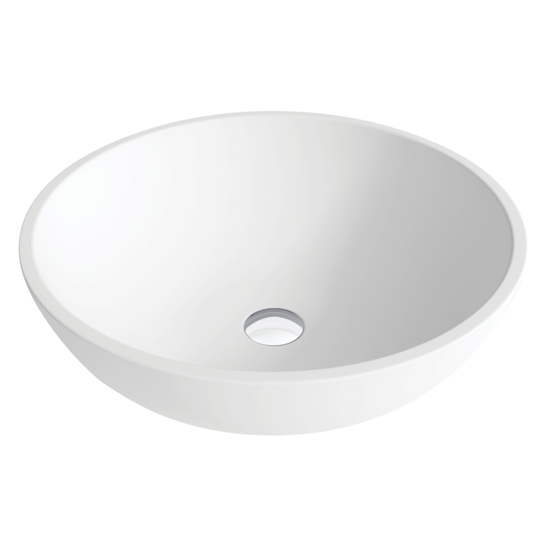 Lexy Solid Surface Cast Stone Fienza Basin Matte White Csb038