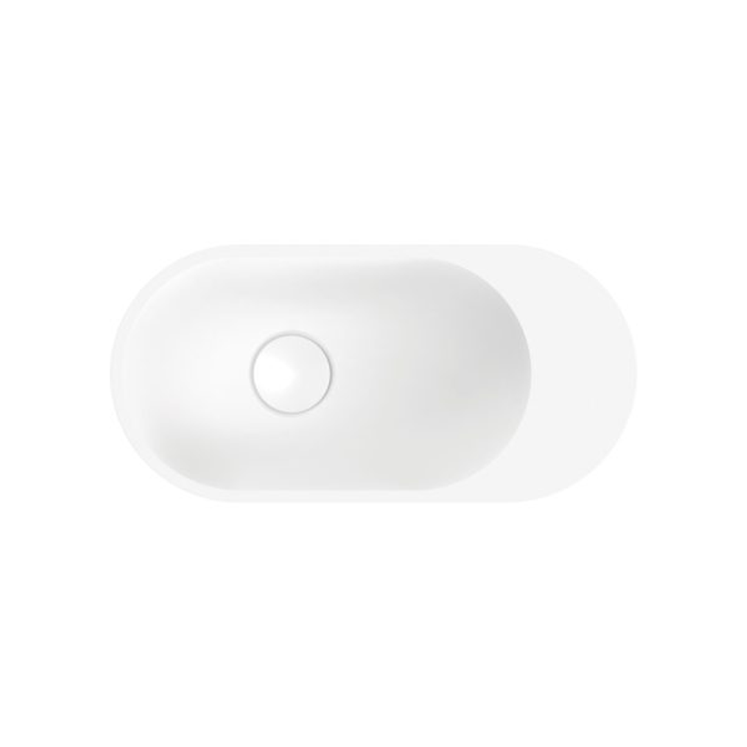 Ari Wall Hung Solid Surface Fienza Basin Matte White Nth 450X220X280mm