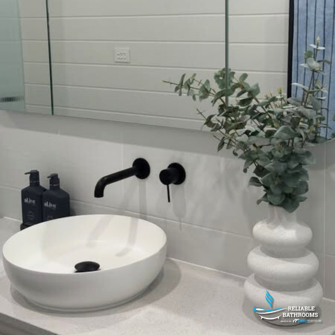 Mecca Wall Basin Nero Mixer Separate Back Plate 185mm Spout - Matt Black