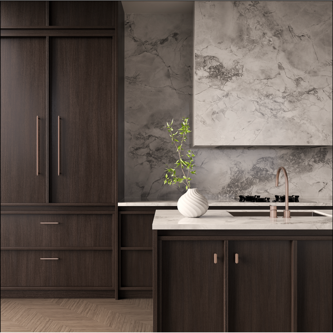 Meir Oppen Round Pull 200Mm Cabinet Handle - Champagne
