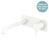 Fienza Kaya Basin/Bath Wall Mixer Dress Kit Set Rectangular Plte 200Mm Outlet - Matte White Lf