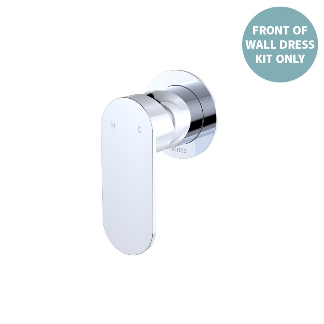 Fienza Empire Slim Wall Mixer Round Plate Dress Kit - Chrome Lf