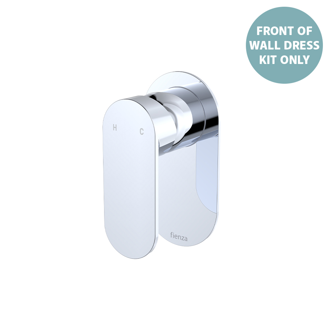 Fienza Empire Slim Wall Mixer Oval Plate Dress Kit - Chrome Lf