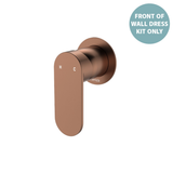 Fienza Empire Slim Wall Mixer Round Plate Dress Kit - Brushed Copper Lf