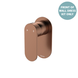 Fienza Empire Slim Wall Mixer Oval Plate Dress Kit - Brushed Copper Lf