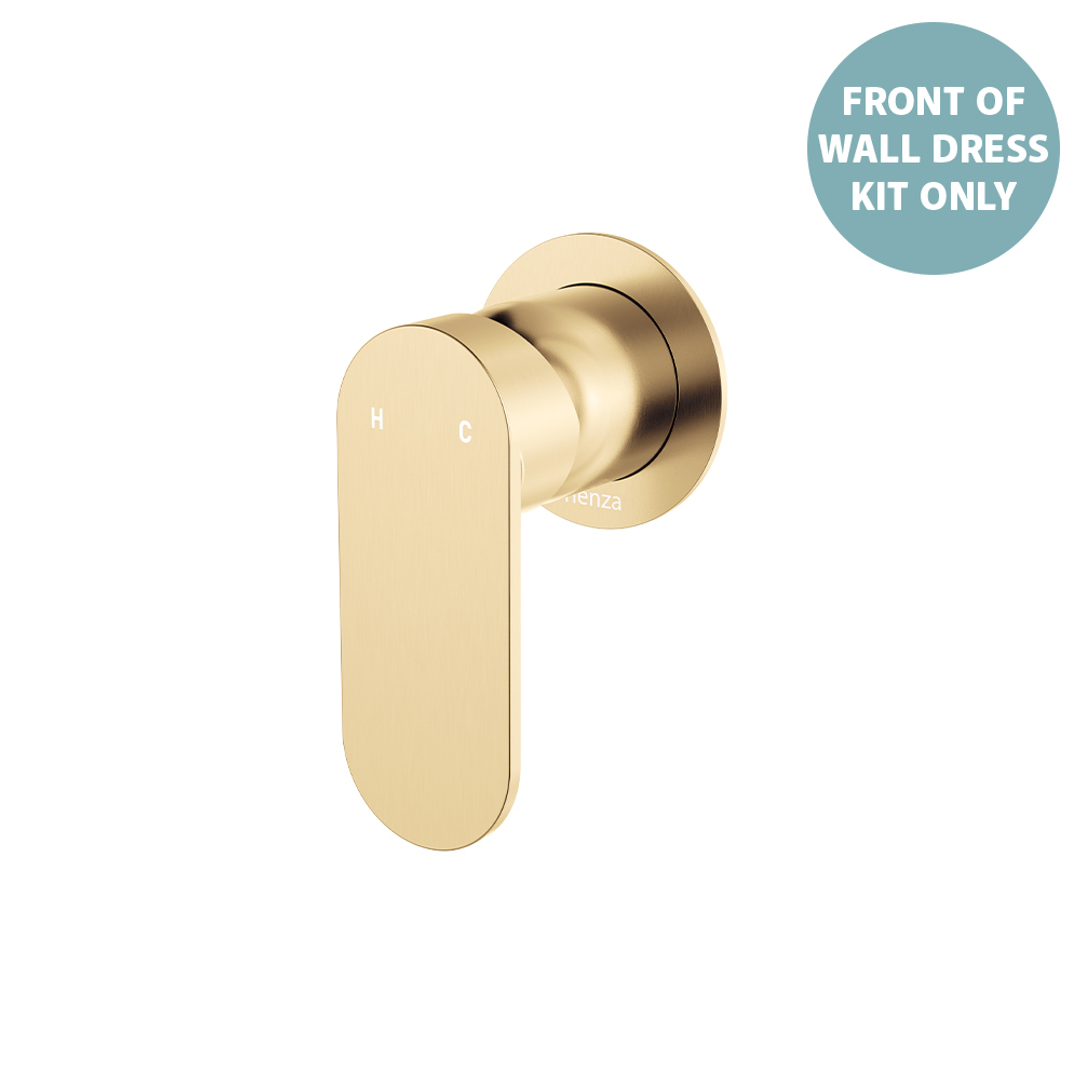 Fienza Empire Slim Wall Mixer Round Plate Dress Kit - Urban Brass Lf